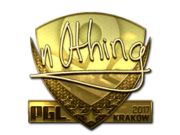 Sticker | n0thing (Gold) | Krakow 2017