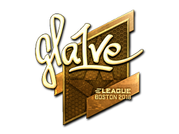 Sticker | gla1ve (Gold) | Boston 2018