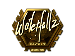 Sticker | waterfaLLZ (Gold) | London 2018
