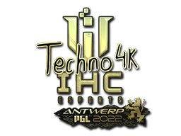 Sticker | Techno4K (Gold) | Antwerp 2022