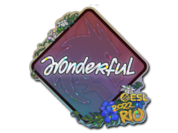 Sticker | w0nderful (Glitter) | Rio 2022