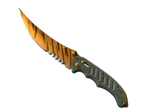 ★ StatTrak™ Flip Knife | Tiger Tooth (Minimal Wear)